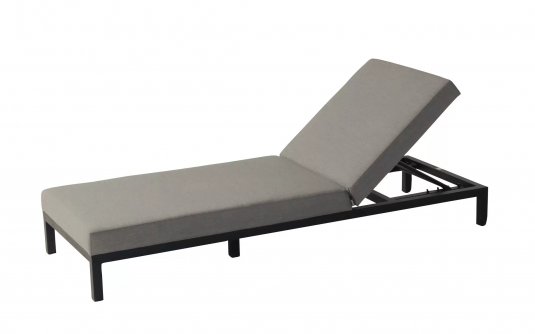 Leżak ogrodowy EVA Hartman poduszki szare Sunbrella