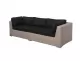 trzyosobowa sofa ogrodowa z beżowego technorattanu