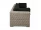 trzyosobowa sofa ogrodowa z beżowego technorattanu