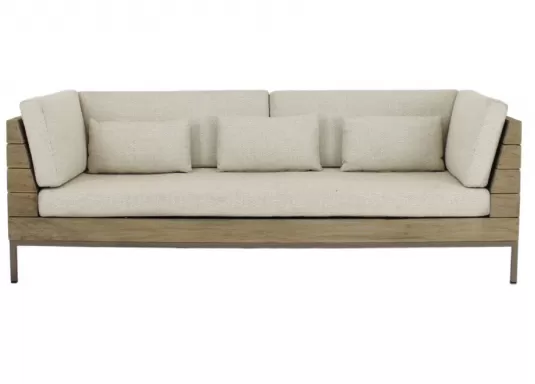 sofa ogrodowa applebee z kolekcji long island z drewna teakowego