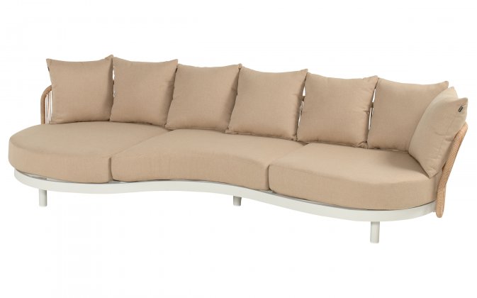BJORN 286 Sofa ogrodowa Hartman lounge rope aluminium biała