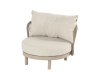 BJORN Fotel ogrodowy Hartman lounge aluminium rope beż