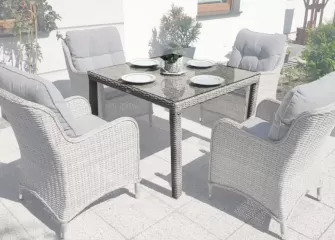kwadratowy stół ogrodowy z technorattanu 100x100 cm