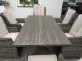 komplet stołowy szarobrazowy fotele Santelia