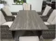 komplet stołowy jasnoszary fotele Castella