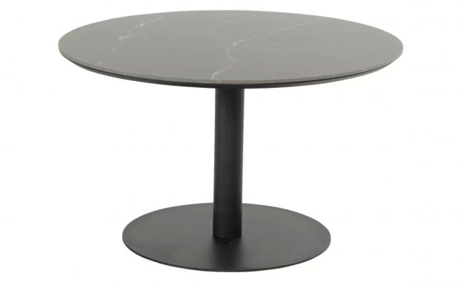 CAIRO Ø115 Stół ogrodowy Hartman aluminiowy ceramiczny blat czarny