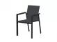 czarne sztaplowane ekskluzywne krzesło ogrodowe aluminiowe