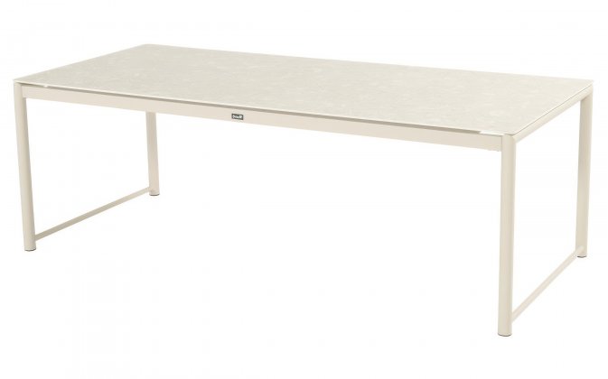 FONTAINE 240x100 Stół jadalniany Hartman aluminiowy z ceramicznym blatem jasnobeżowy