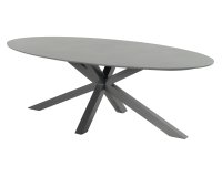 XANDER 220 Grafitowy stół ogrodowy owalny na taras Hartman aluminiowy z ceramicznym blatem antracyt lub biały