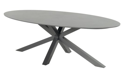 XANDER 220 Grafitowy stół ogrodowy owalny na taras Hartman aluminiowy z ceramicznym blatem antracyt lub biały
