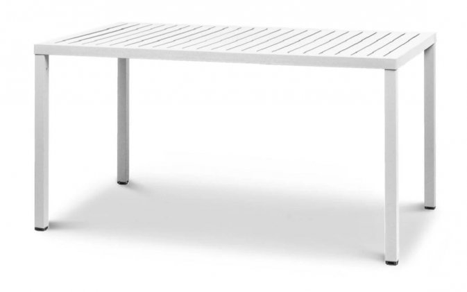 prostokątny stół ogrodowy CUBE 140 NArdi biały