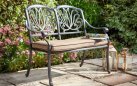 Dwosobowa ławka stylowa z odlewanego aluminium AMALFI 
