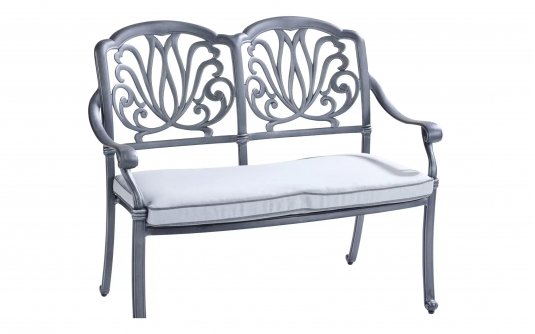 Dwosobowa ławka stylowa z odlewanego aluminium AMALFI 