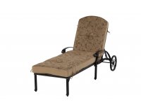 piękny leżak z odlewanego aluminium z wodoodporną poduszką na kółkach MAALFI Hartman