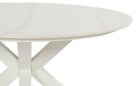 XANDER Ø120 Stół ogrodowy na taras Hartman aluminiowy ceramiczny blat biały