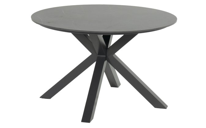 XANDER Ø120 Stół ogrodowy na taras Hartman aluminiowy ceramiczny blat antracyt 