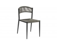 Krzesło MILANO ogrodowe aluminiowe z plecionką twist  antracyt