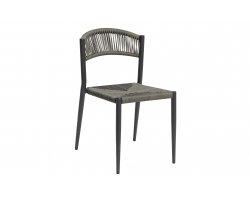 Krzesło MILANO ogrodowe aluminiowe z plecionką twist  antracyt