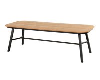 Stół ogrodowy TUBB 240×100 Hartman aluminiowy blat teakowy antracyt stół na taras nowoczesny