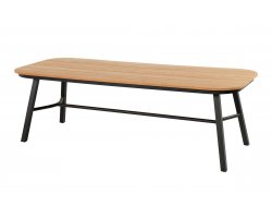 Stół ogrodowy TUBB 240×100 Hartman aluminiowy blat teakowy antracyt stół na taras nowoczesny