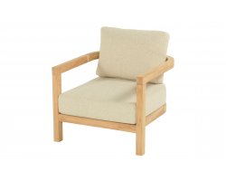 Fotel lounge ogrodowy  MOIRA Hartman teakowy poduszki weatherready 81x78x60 meble na taras i do ogro