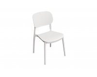 Białe krzesło ENNA ogrodowe z polipropylenu bez podłokietników – horeca