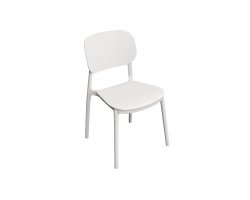Białe krzesło ENNA ogrodowe z polipropylenu bez podłokietników – horeca