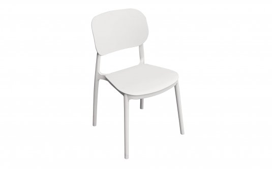 Białe krzesło ENNA ogrodowe z polipropylenu bez podłokietników – horeca Białe krzesło ENNA ogrodowe z polipropylenu bez podłokietników – horeca