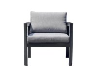 MARSIGLIA fotel ogrodowy aluminiowy z poduszką antracyt