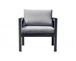 MARSIGLIA fotel ogrodowy aluminiowy z poduszką antracyt