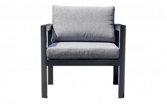 MARSIGLIA fotel ogrodowy aluminiowy z poduszką antracyt MARSIGLIA fotel ogrodowy aluminiowy z poduszką antracyt