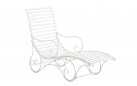 leżak metalowy w stylu retro AMICA biały patynowany
