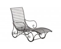 leżak metalowy w stylu retro AMICA brąz patynowany