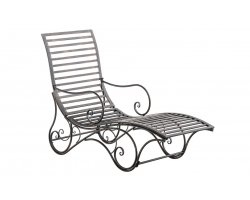 leżak metalowy w stylu retro AMICA brąz patynowany