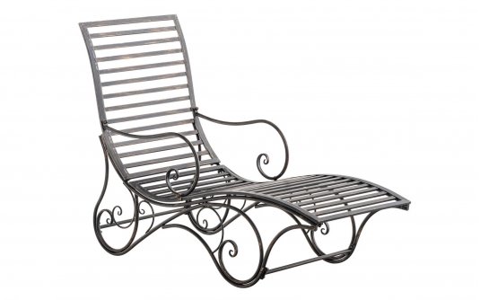 leżak metalowy w stylu retro AMICA brąz patynowany leżak metalowy w stylu retro AMICA brąz patynowany
