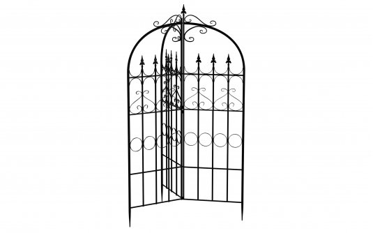 Czarna potrójna trelisa ogrodowa metalowa FLOW Czarna potrójna trelisa ogrodowa metalowa FLOW