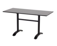 Stół ogrodowy Hartman SOPHIE 140×65 cm – składany stół HPL & aluminium, nogi czarne