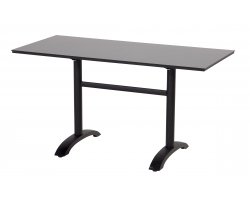 Stół ogrodowy Hartman SOPHIE 140×65 cm – składany stół HPL & aluminium, nogi czarne