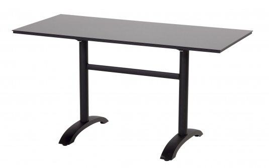 Stół ogrodowy Hartman SOPHIE 140×65 cm – składany stół HPL & aluminium, nogi czarne