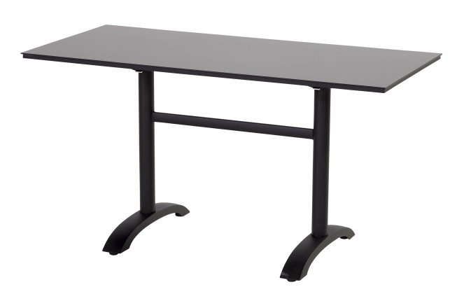 Stół ogrodowy Hartman SOPHIE 140×65 cm – składany stół HPL & aluminium, nogi czarne