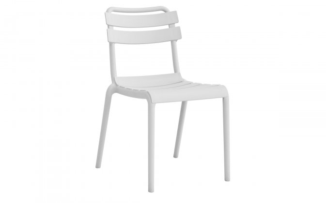2x Krzesło MONZA ogrodowe z polipropylenu – białe – horeca