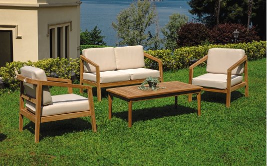 RIACE zestaw wypoczynkowy ogrodowy teak FSC 2 fotele sofa stolik RIACE zestaw wypoczynkowy ogrodowy teak FSC 2 fotele sofa stolik