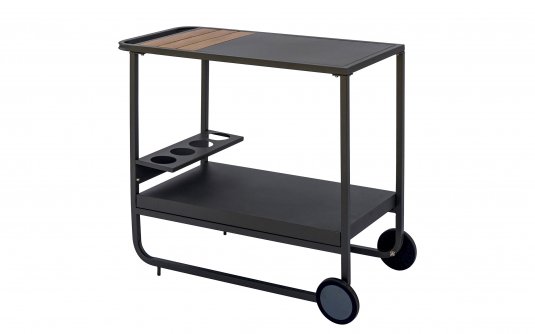 CARRELLO wózek ogrodowy serwisowy 84×41×70 metal kompozyt drewna antracyt