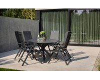 Zestaw stołowy ogrodowy Hartman XANDER + ARUBA, stół okrągły 120 cm + 4-6 krzesła regulowane, kolor 