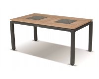 Rozkładany stół aluminiowo-teakowy CONCEPT 180/240 HArtman