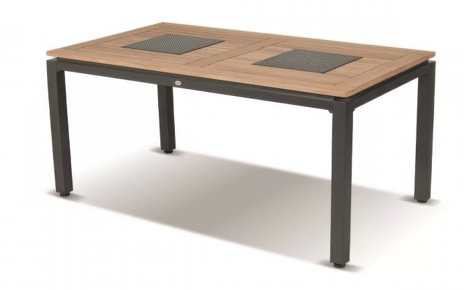 Rozkładany stół aluminiowo-teakowy CONCEPT 180/240 HArtman