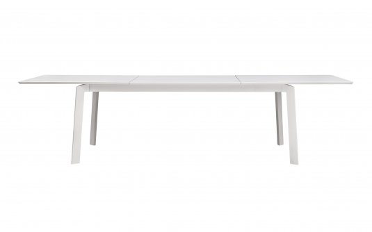 PORTO ERCOLE stół ogrodowy aluminiowy rozkładany 200–300×102 biały