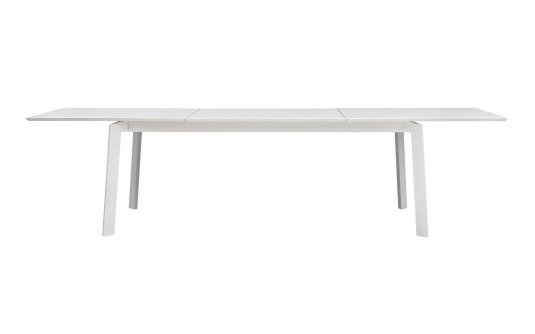 PORTO ERCOLE stół ogrodowy aluminiowy rozkładany 200–300×102 biały