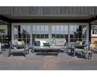 Nowoczesne meble ogrodowe aluminiowe PORTO RICO ciemnoszare