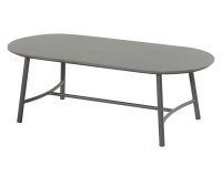 Stół ogrodowy niski FLORA Hartman owalny 130×60×42 cm, aluminium i blar ceramiczny / kolor antracyt